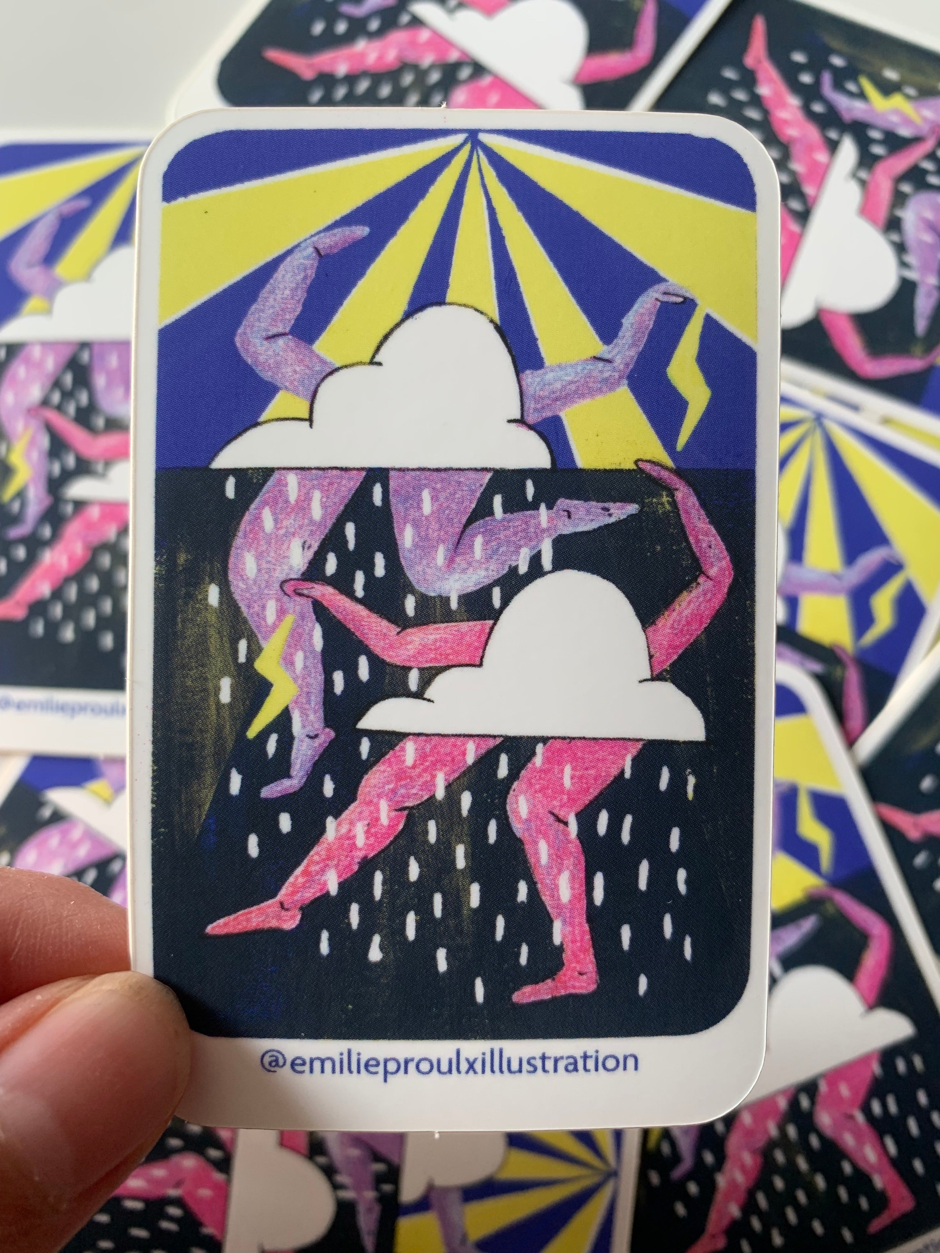 Beau temps, mauvais temps ! - Autocollant