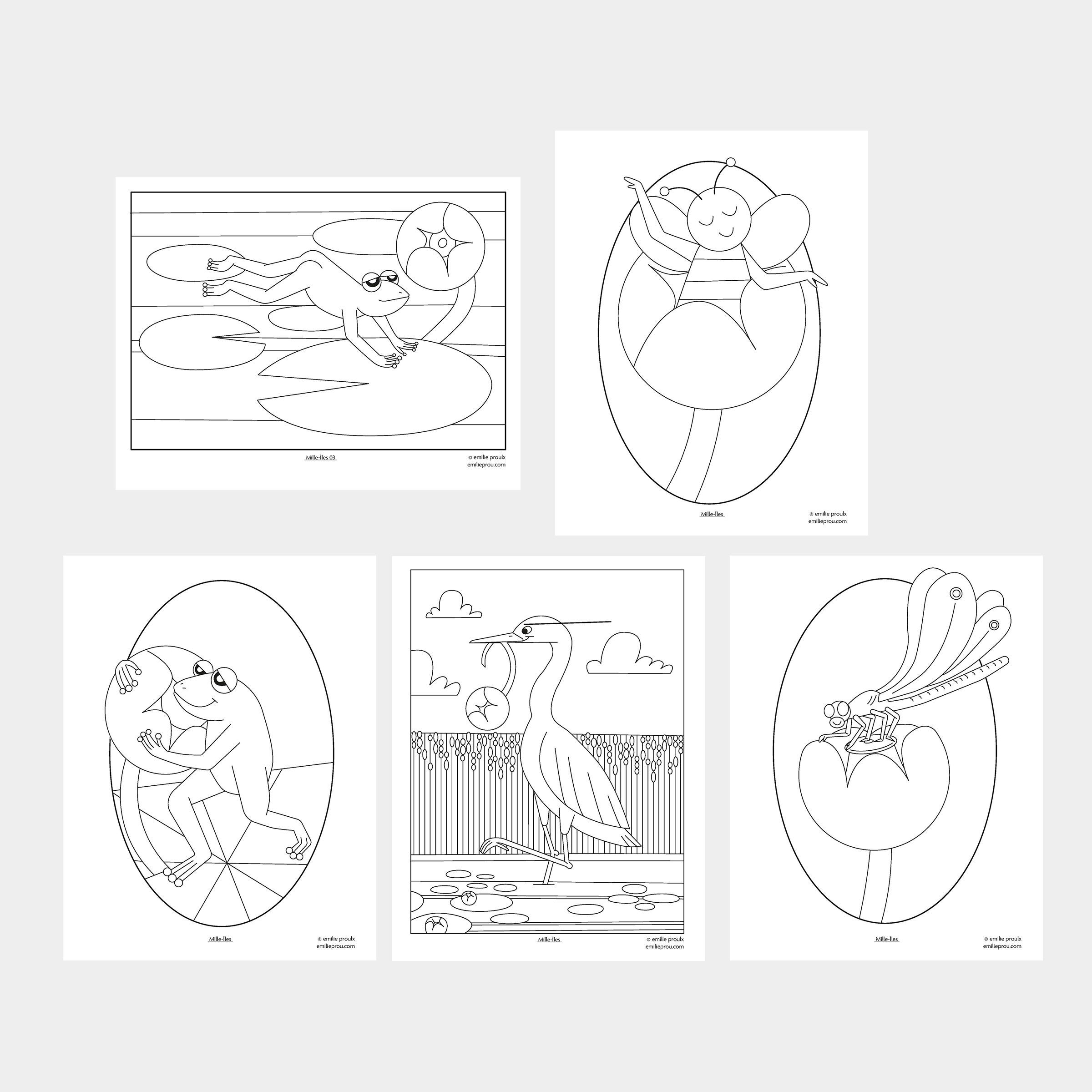 Ensemble de coloriages Mille-Îles